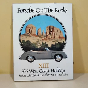 Vintage 1989 Porsche On the Rocks 356 Poster West Coast Holiday Sedona Arizona - Bild 1 von 3