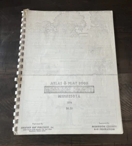 Morrison County MN Atlas Plat Book 1974 Little Falls Camp Ripley Local Ads - Picture 1 of 7