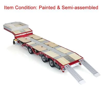 1/14 3Achsen Metall Trailer Ausziehbare Anhänger für RC Traktor Truck LKW Servo - Bild 1 von 4