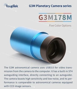 ToupTek G3M178M USB3.0 IMX178Mono Mini Planetary Camera for Telescope Guider - Picture 1 of 11