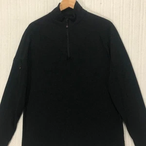 Terramar Body-Sensors Quarter Zip Pullover Long Sleeve Top Black L - Picture 1 of 7