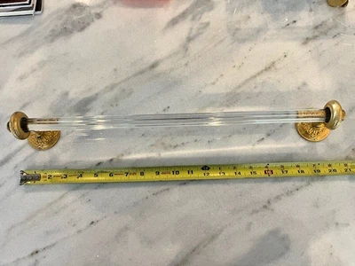 A Sherle Wagner toallero chapado en oro - patrón de cinta y caña Foto 1 de 3