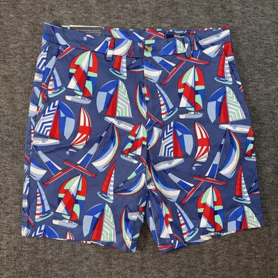 Pantalones Cortos Rompedores Vineyard Vines Para Hombres Velero Estampado Completo Azul Talla 33 NUEVOS $85 Foto 1 de 4