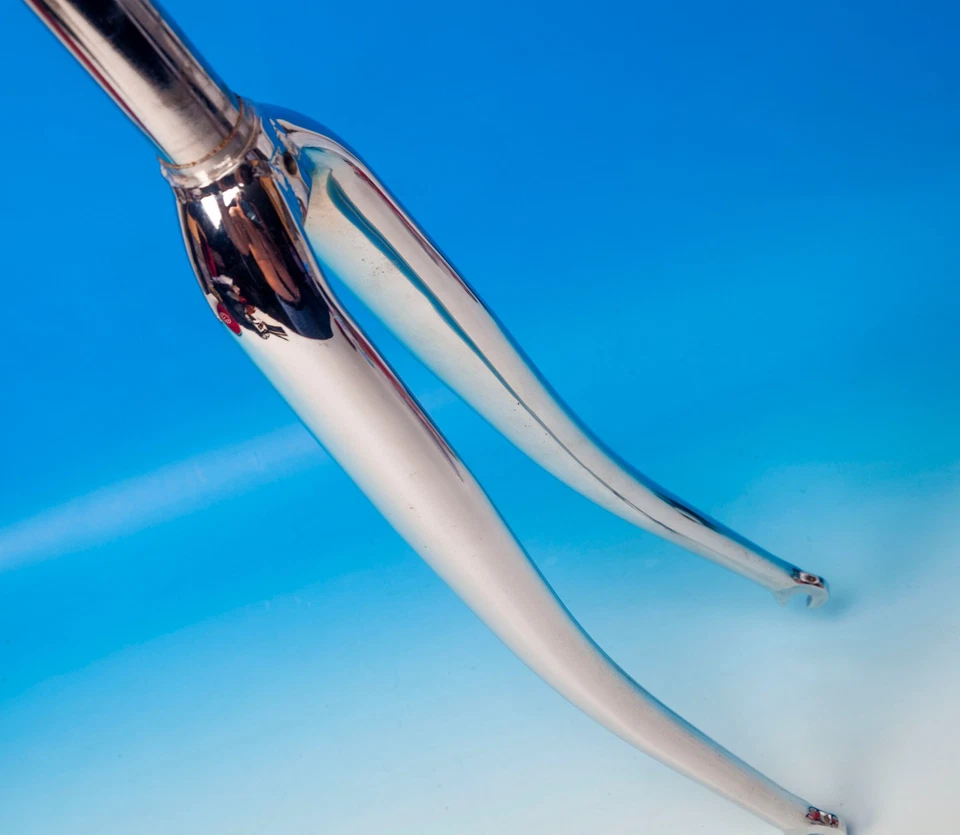 FORCELLA  ACCIAIO UNICROWN CROMATA 700c  1"  stelo 250mm NOS dimensioni generose - Immagine 1 di 4