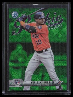 Bowman #ROYFI-YG 2017 Yulieski Gurriel Novato del Año Mojo Verde/99 Foto 1 de 2