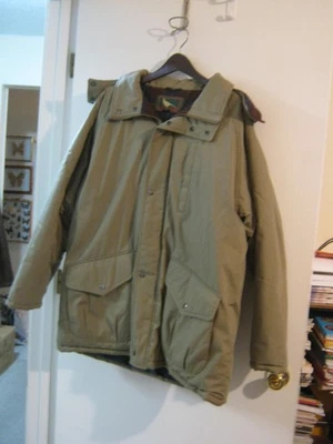 FIELD & STREAM MEN'S JACKET PARKA Size X-Large Hood Zipper Closure Beige XLNT - Image 1 of 4