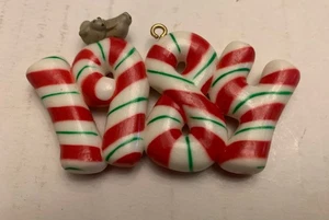 Vintage 1984 Punze Zuckerstange Pfefferminz Kunststoff Weihnachtsschmuck - Bild 1 von 5