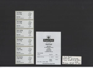 MACHIN R20YAL MAIL RAIL A013 LARGE RATES 2022 Collector Strip POST GO - Bild 1 von 1
