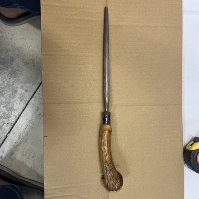 Vintage Lee’s 14" Sharpening Steel - Bakelite StagHorn - Image 1 of 4