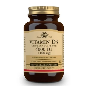 Solgar Vitamin D3 4000 IU (100 mcg) 120 Capsules - Foto 1 di 1