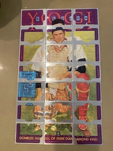 1990 Hoja Lámina Yogi Berra Diamond King Tarjetas Puzzle - Juego Completo - Yankees ☼ Salón de la fama - Imagen 1 de 3