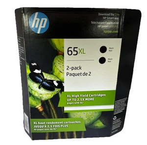 Oryginalny HP 65XL 2-pak High Yield Black Oryginalny wkład atramentowy Exp AUG 2023 - Zdjęcie 1 z 6