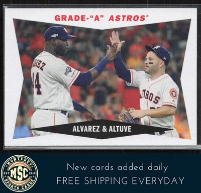 Yordan Alvarez / Jose Altuve 2020 Topps Archives 1960 Combo Cards #60CC-AA - Image 1 of 2