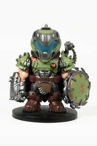 DOOM: The Dark Ages Doomguy Slayer Resina Mini Figura Escudo Sierra Oficial TDA NUEVO - Imagen 1 de 8