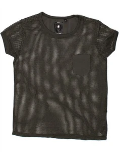 G-STAR Mens Straight Fit T-Shirt Top Small Khaki Polyester BM09 - Picture 1 of 3