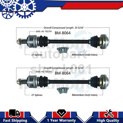 2 ejes traseros TrakMotive CV eje articulado CV para BMW Z3 1998 1997 1996 Foto 1 de 2