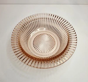 Anchor Hocking 7.5" Pink Depression Glass Queen Mary Round Butter Dish Ribbed - Picture 1 of 10