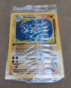 Pokemon 1st Edition Holo Machamp – Base Set 8/102 SEALED - Picture 1 of 14