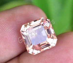 Natürlicher 8,15 ct GIGANTISCHER Padparadscha Saphir Smaragd zertifiziert loser Edelstein - Bild 1 von 5