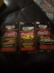 LOT of 3 Matchbox Coca-Cola Ford Transit Van, Camaro SS 396, & Hydroplane - Picture 1 of 4