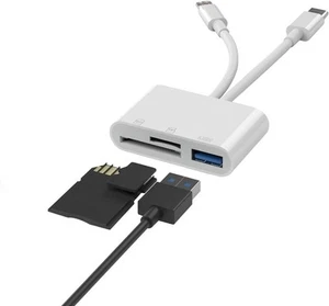 USB C SD Card Reader for Lighting and Type C, Portable Micro SD Card Reader - Picture 1 of 5