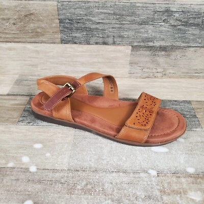 Cobb Hill Zion 2 Piece Sandals Womens Sz 10 W Brown Leather Ankle Strap Strappy - Image 1 of 4