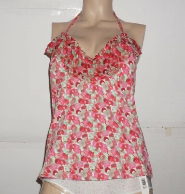 NUEVO Camiseta Tankini Kenneth Cole Halter para Mujer R86829 Coral M Foto 1 de 2