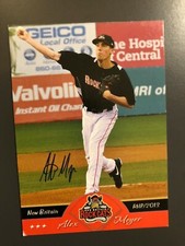Minnesota Twins ALEX MEYER autographed 2013 Grandstand New Britain Rock Cats