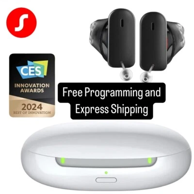 Signia Silk 7 IX BLK Rechargeable Hearing Aids (Pair) + Charger and programming - Image 1 of 4