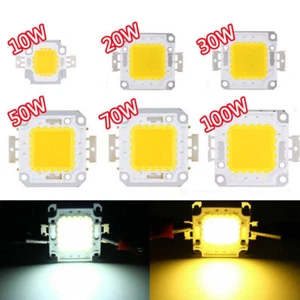 Chip LED COB 10W 20W 30W 50W 70W 100W Blanco Frío Blanco Cálido Luz 12V 36V Alta Potencia - Imagen 1 de 17