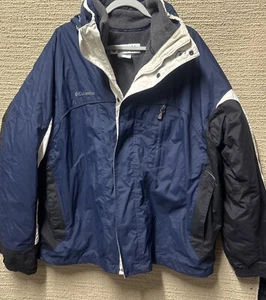 Columbia Mens XL 3-in-1 Interchange Jacket Navy Gray Outdoor Ski Hiking Coat - Picture 1 of 21