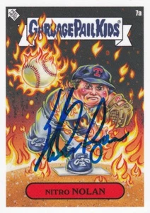 Cubo de basura Nolan Ryan Topps Kids FIRMADO RARO AUTOGRAFIADO "Nitro Nolan" certificado de autenticidad - Imagen 1 de 2