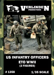 1/35 US Infantry Officers ETO (2 Resin Figures/Set) VERLINDEN #1358 Resin Kits - Picture 1 of 2