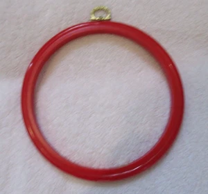 Red Flexi hoop 6.5" embroidery ring NEW - Picture 1 of 3