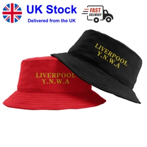 LIVERPOOL Colours YNWA Football Red and Black - Bucket Fishing Hat - Picture 1 of 5