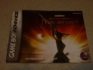 GAMEBOY ADVANCE FORGOTTEN REALMS BALDURS GATE DARK ALLIANCE MANUAL BOOKLET ONLY - Picture 1 of 2