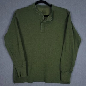 LL Bean Shirt Mens Large Spruce Two Layer Driver Traditional Fit Henley 166891 - Picture 1 of 7