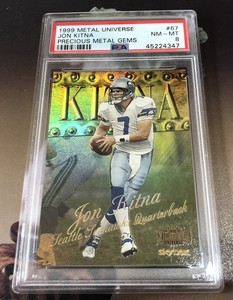 1999 Metal Universe Precious Metal Gems PMG Jon Kitna #d/50 #67 PSA 8 Seahawks