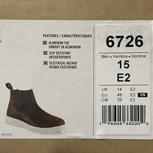 Red Wing Cross Lite 5-Inch Romeo Safety Toe Chukka Boots Size 15 E2 Style# 6726 - Picture 1 of 12