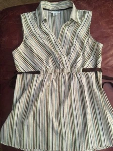 MOTHERHOOD MATERNITY kurzärmliges gestreiftes Umstandstop Medium - Bild 1 von 2