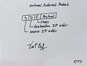 Autógrafo CERF VINTAGE PSA/DNA firmado dibujado a mano plano Google Evangelist - Imagen 1 de 2
