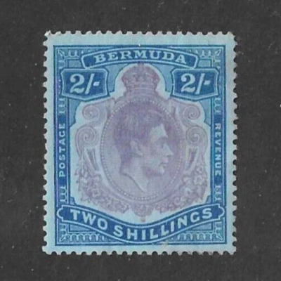 BERMUDA ~ SG 88 ~ 2s PURPLE & BRIGHT BLUE/PALE BLUE ~ MOUNTED MINT - Image 1 of 2