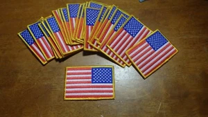 USA American Flag Embroidered Patches 3x2 inches us army military 25 pcs - Picture 1 of 2