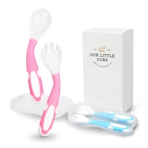Bendable Baby and Toddler forks and spoons Utensils Silverware Set for Kids 2... - Picture 1 of 6