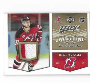 2007-08 Upper Deck Hockey MVP "One on One" JERSEY card #OO-DI Rafalski/Witt