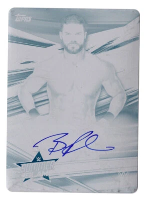 Bobby Roode 2019 Topps WWE Summerslam Autograph Card Printing Plate Auto 1/1 - Image 1 of 2