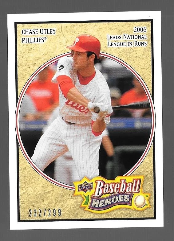 2005 UPPER DECK BASEBALL HEROES MLB #135 CHASE UTLEY 232/299 BEIGE PARALLEL - Image 1 of 1