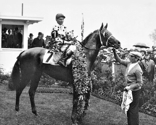 1930 Kentucky Derby Gallant Fox Brillante 8x10 Foto Earl Sande Impresión Triple Corona Foto 1 de 1
