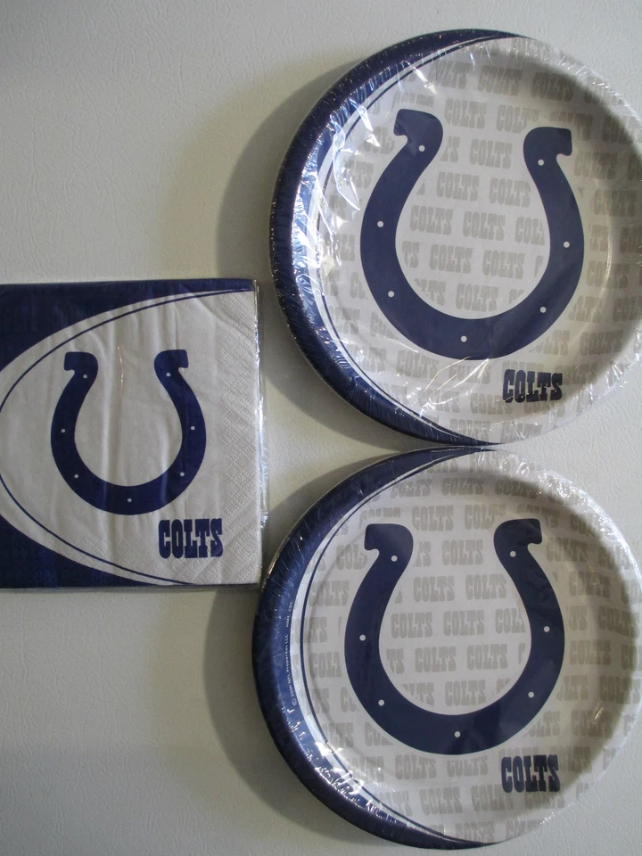 INDIANAPOLIS COLTS NFL FÚTBOL AMERICANO Suministros de Fiesta Incluye Platos y Servilletas ¡NUEVO! Foto 1 de 1