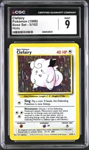 CGC 9 MINT Clefairy 1999 Base 5/102 Holo Pokemon Karte psa - Bild 1 von 2